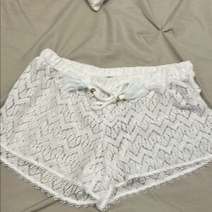 White Lace Shorts with string tie